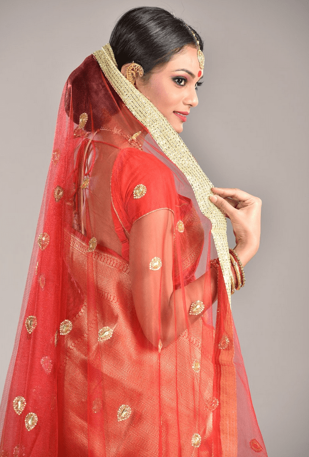 Golden, Red Designer Bridal Chunri Adi29081, Rs 855 /piece Adi Mohini