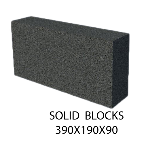Consistent Rectangular 4 Inch Solid Blocks, Size (Inches) 390X190X90