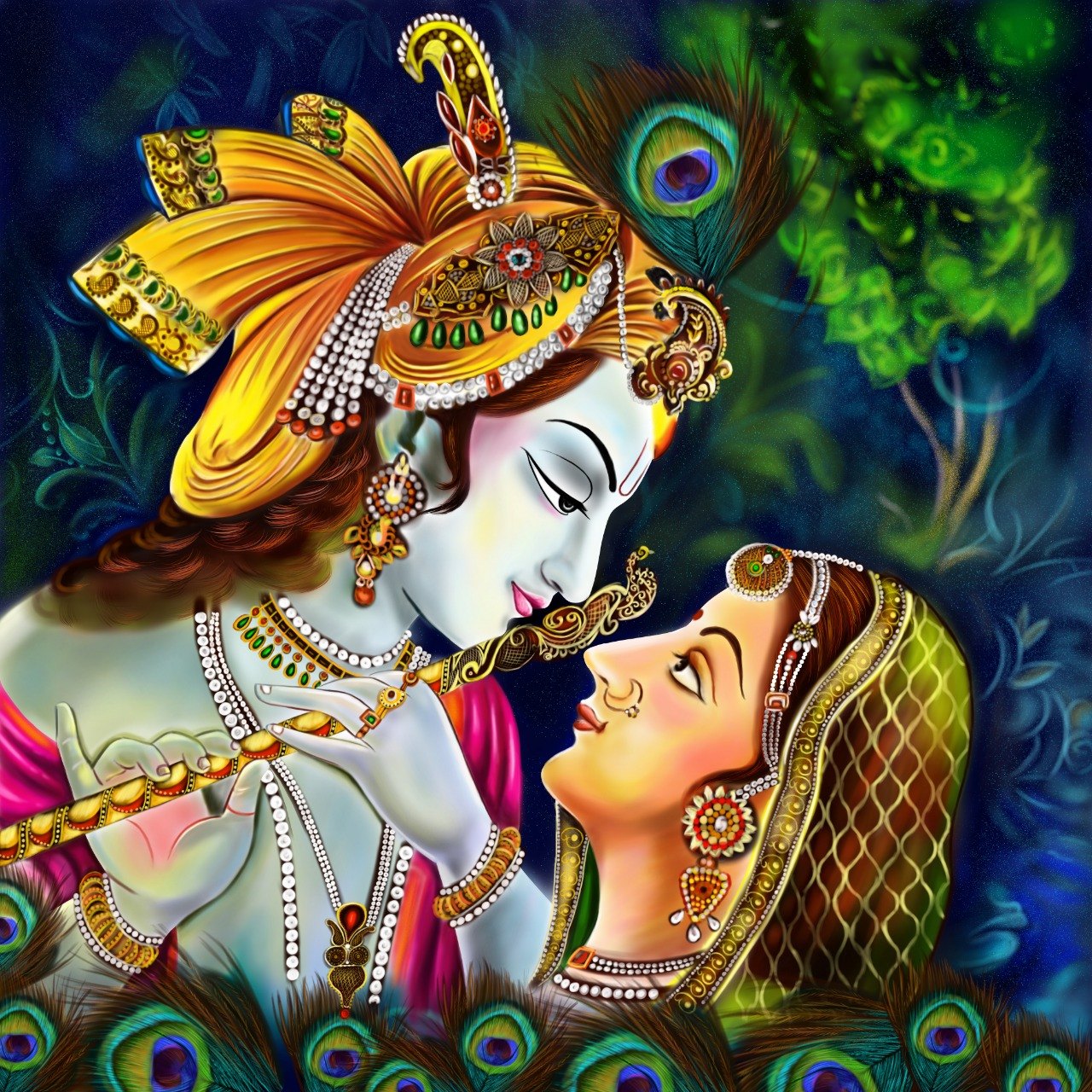 Non Woven Fabric God Lord Krishna Wallpapers, 3d, Rs 70 /square feet