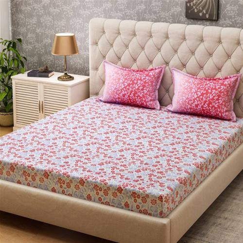 Printed 1 Bedsheet And 2 Pillow Cover Bombay Dyeing Bed Sheet, Size