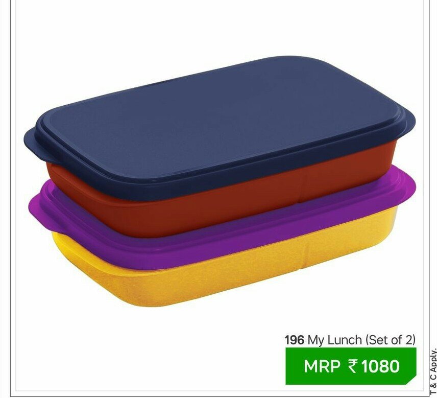 Transparent White Thick Tupper Plastic Tupperware, Rs 40 /piece ID