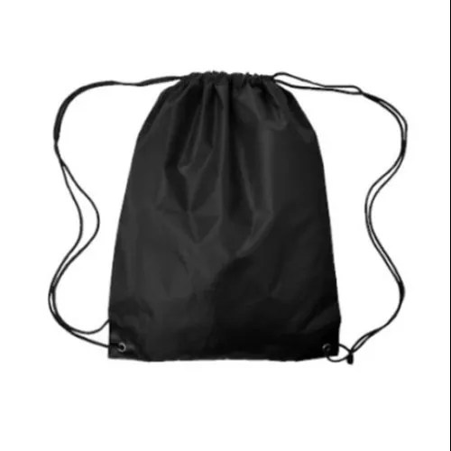 Black Plain Polyester Drawstring Bag at Rs 60 in Chennai ID 2154033273