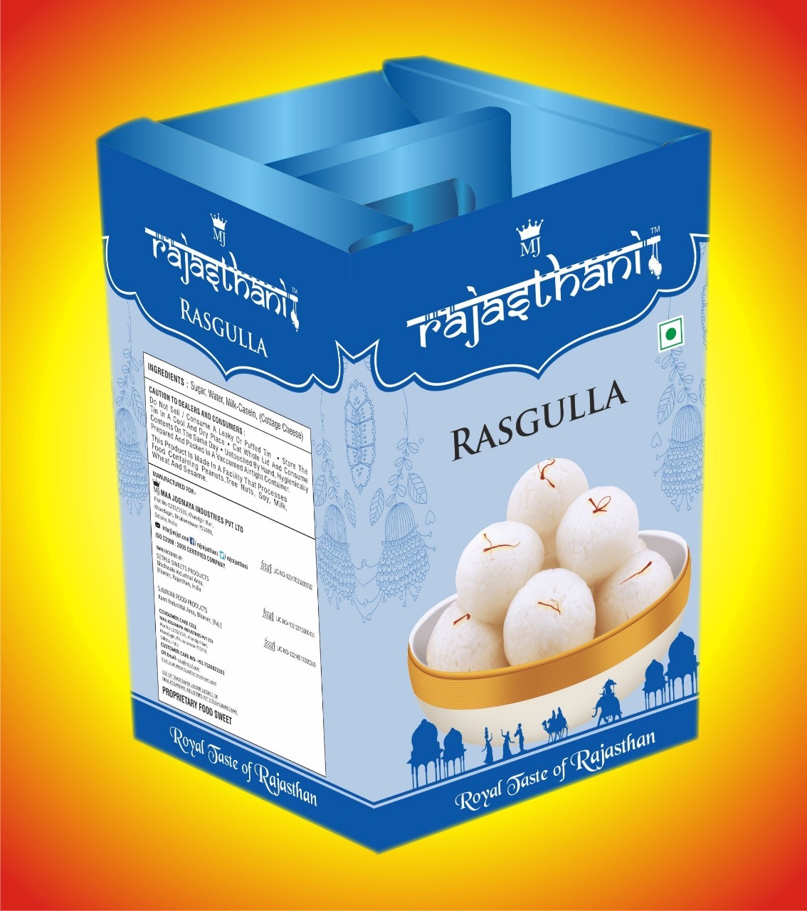 Rajasthani Rasgulla, Packaging Type Available Tin Container, Rs 220