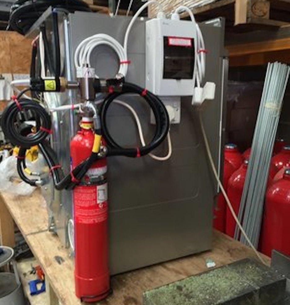 CO2 Based Cylinder CNC Machine Fire Suppression System, For Office