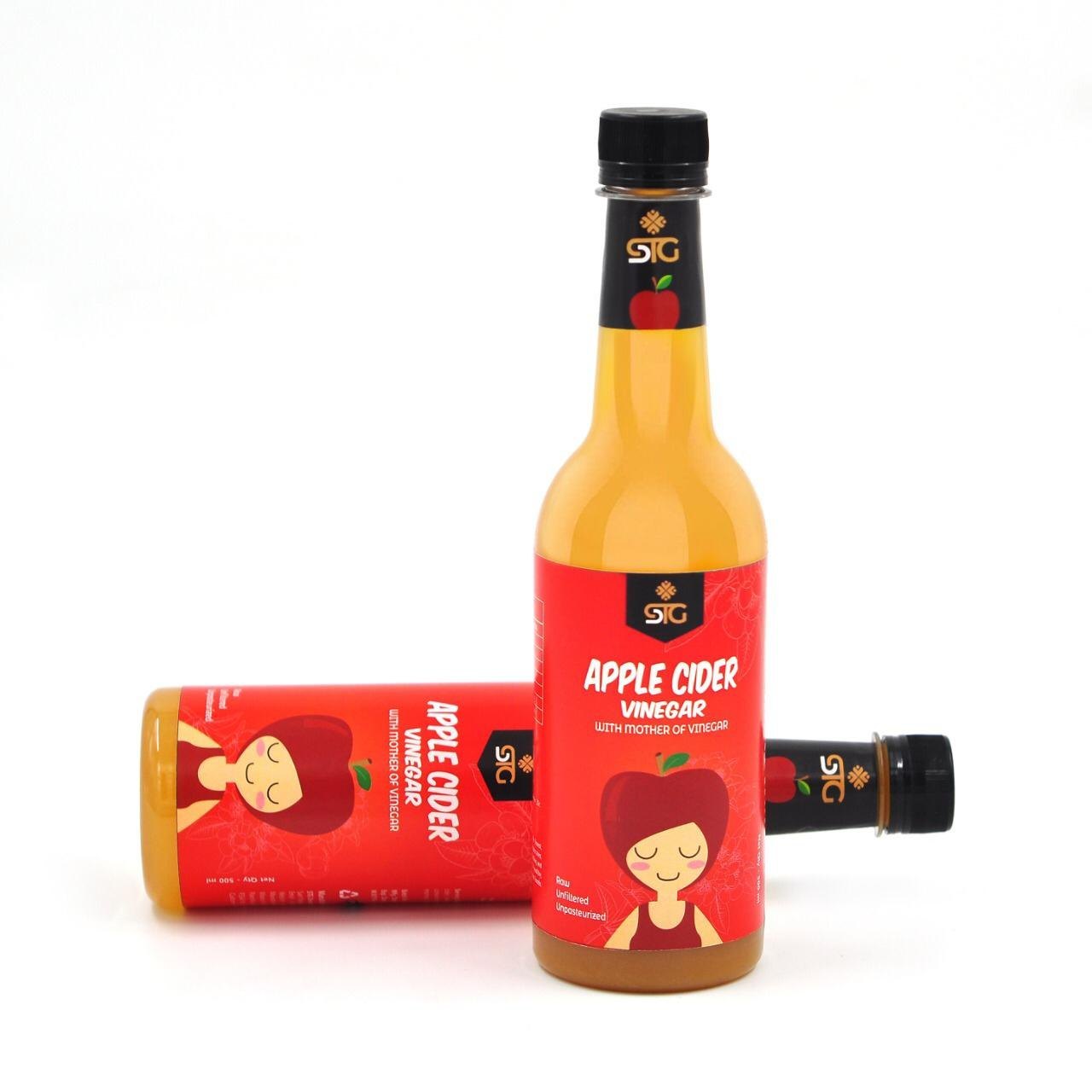 STG APPLE CIDER VINEGAR WITH MOTHER, Bottles, Packaging Size 500 Ml
