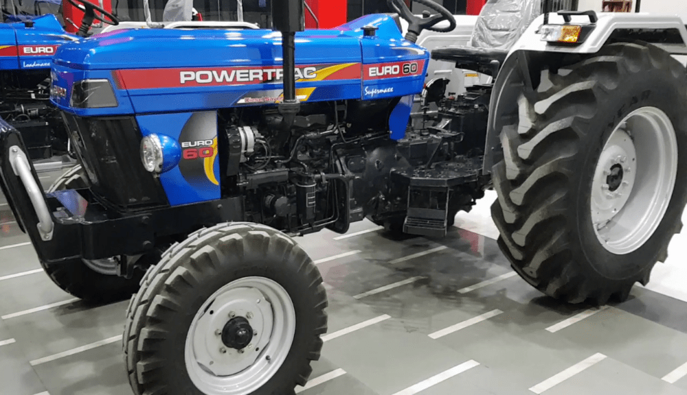 Powertrac Euro 60, 60 hp Tractor, 1800 kg, Price from Rs.650000/unit