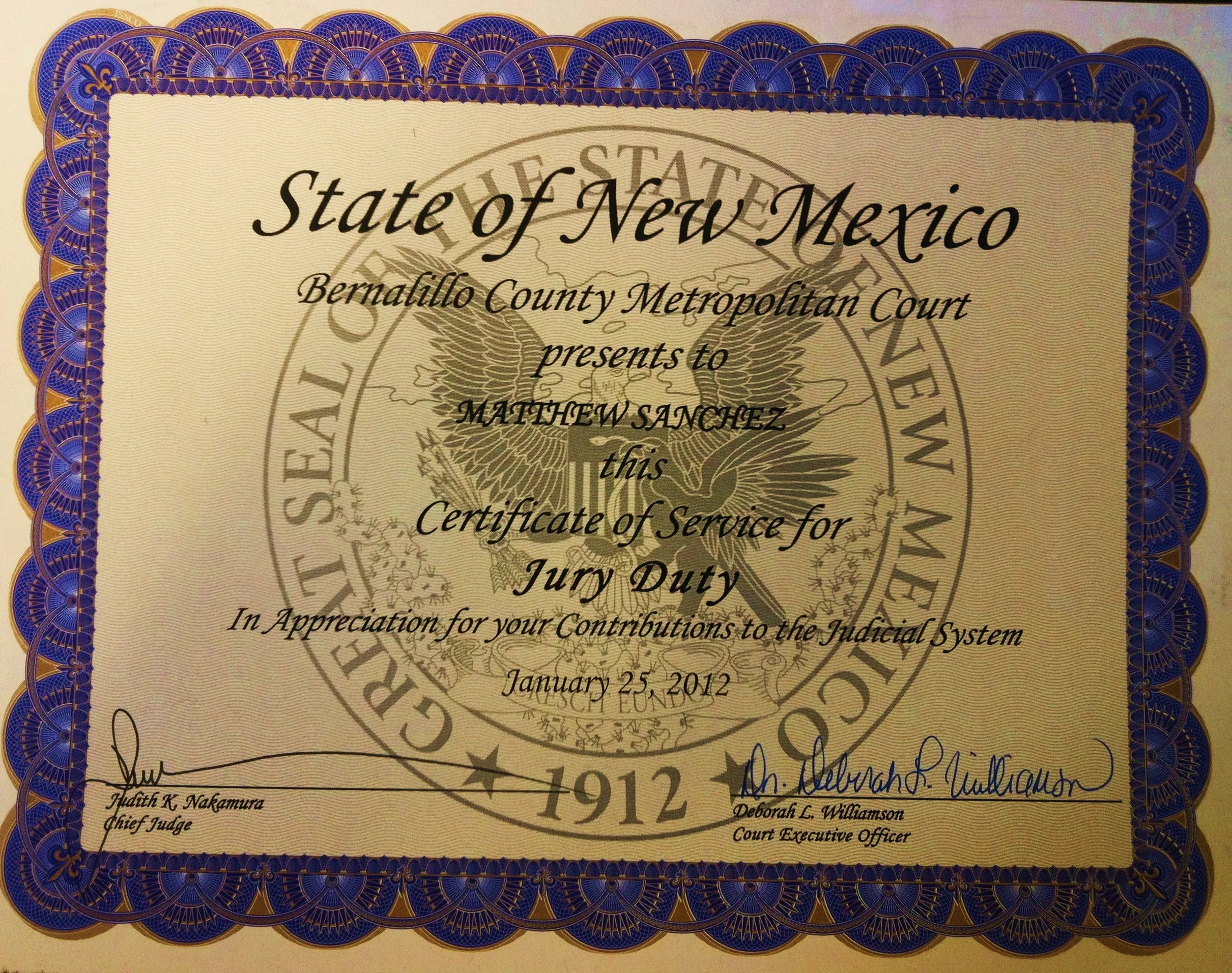 Jury Duty in Albuquerque, New Mexico Family Law