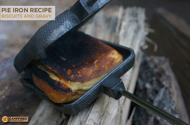 Pie Iron Biscuits And Gravy A Camping Breakfast 50 Campfires