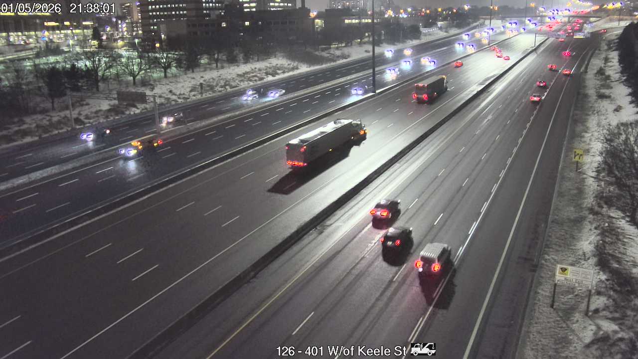 Highway 401 west of Keele Street Traffic Cam