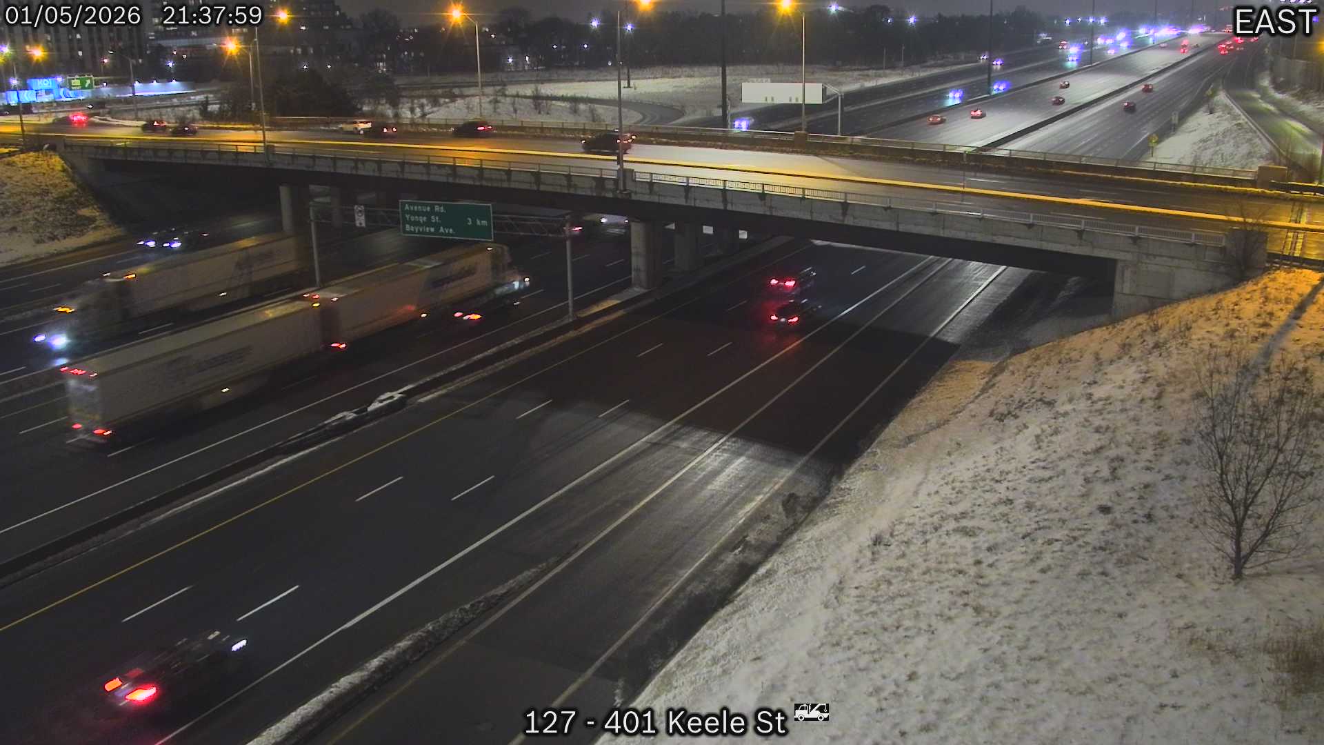 Highway 401 near Keele Street Traffic Cam