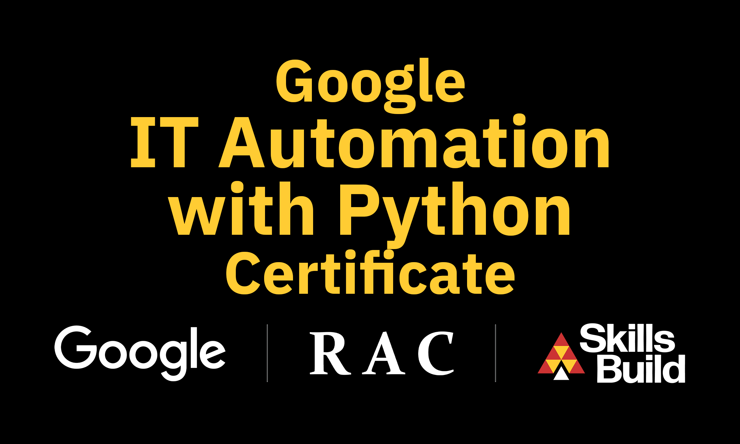 RAC Google IT Automation with Python The Royal Alberta College