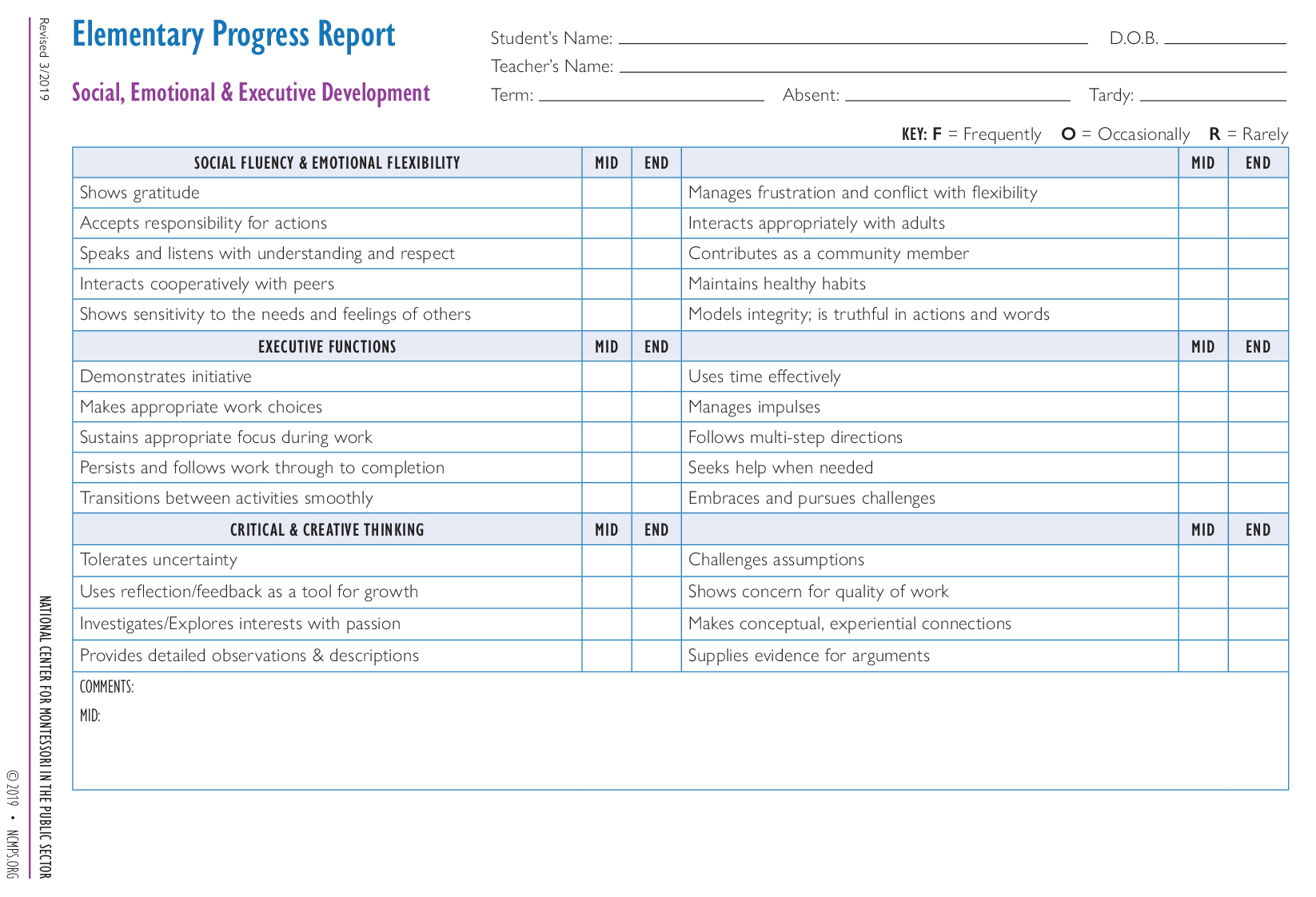Tools National Center for Montessori in the Public Sector