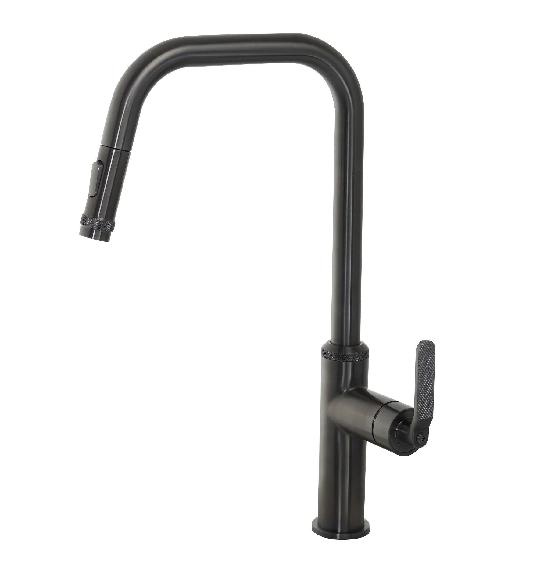Decor Brushed Black Single Lever Pull Out Sink Mixer Just Taps