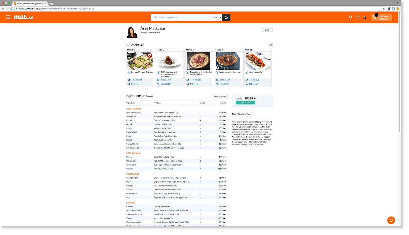 Leverans till dörren med Mat.se! 56kilo.se Recept, Inspiration och