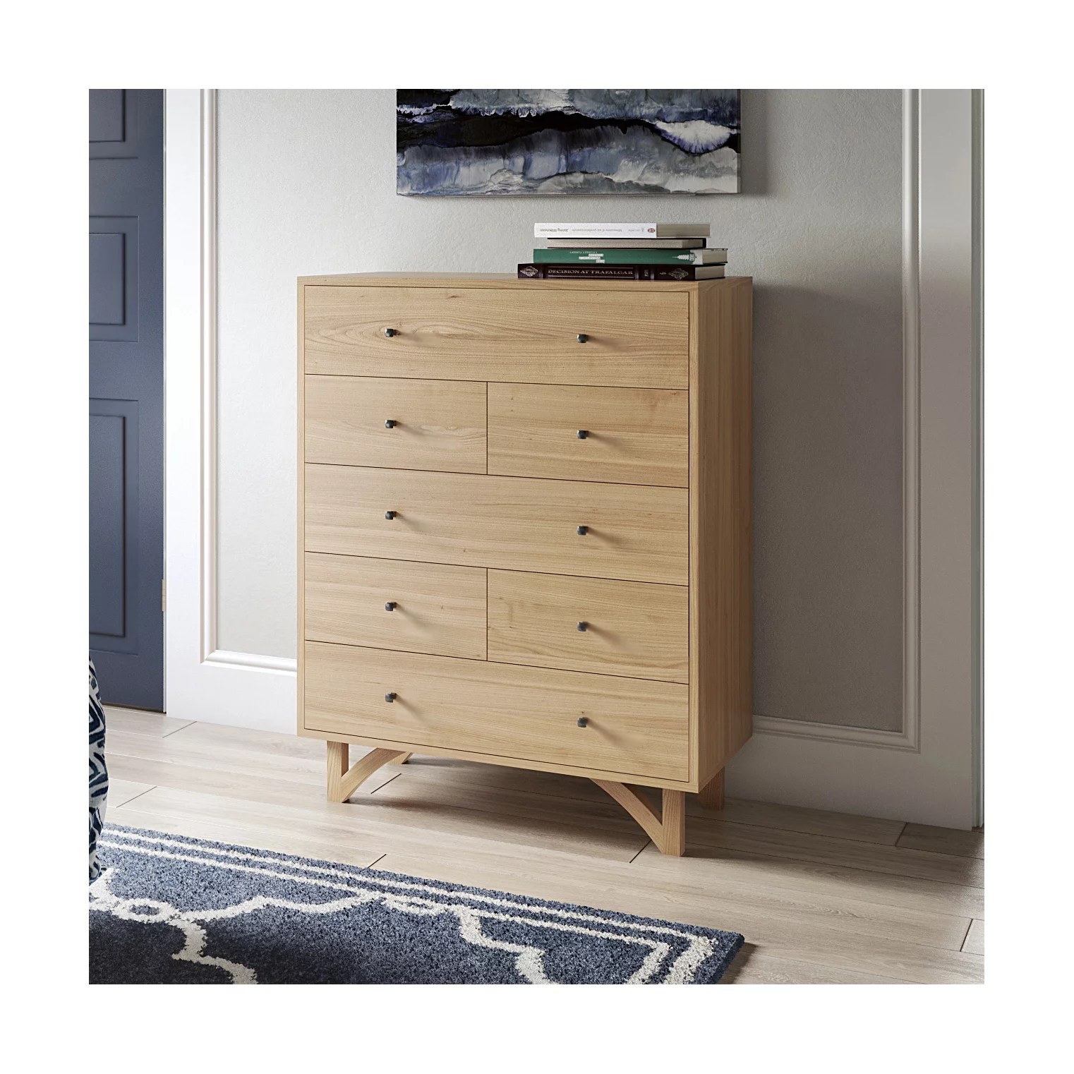 Series 454 Tall Dresser with Seven Drawers at 36″ in Width 57NorthPlank