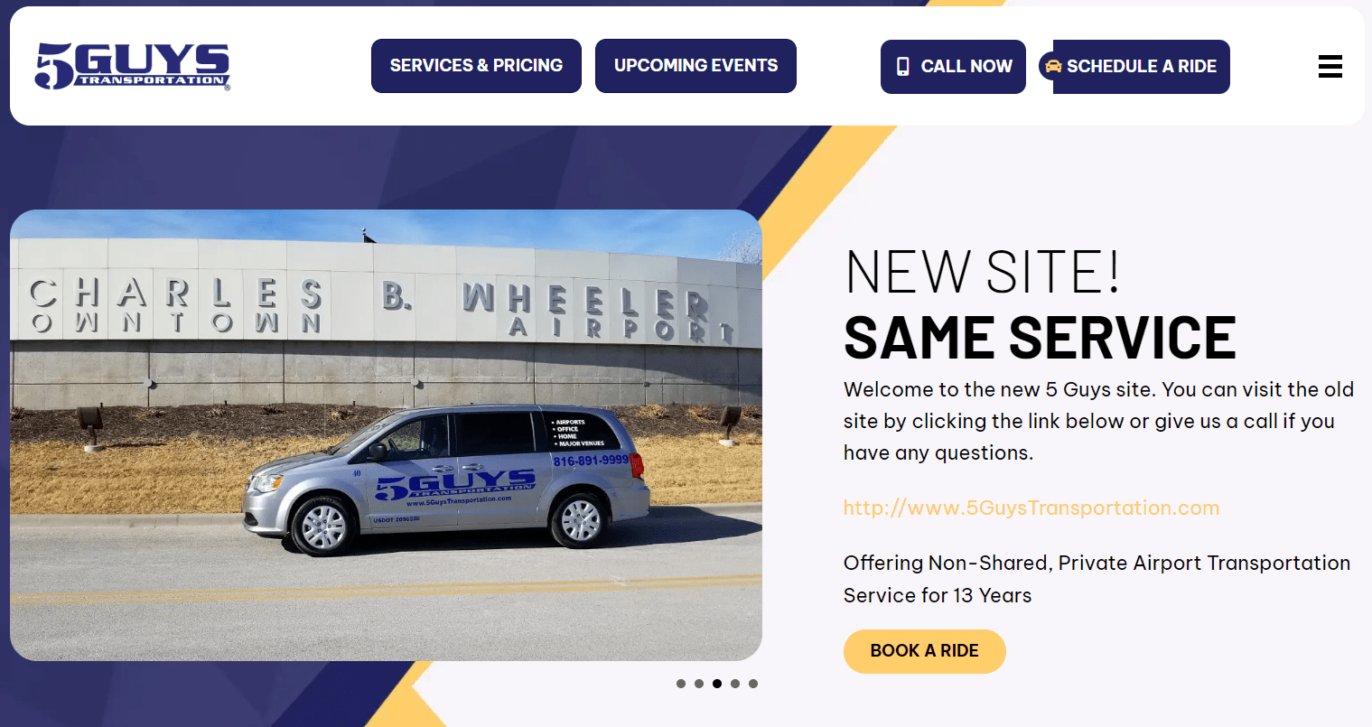 5 Guys Transportation KCI/MCI Airport Ground Transportation