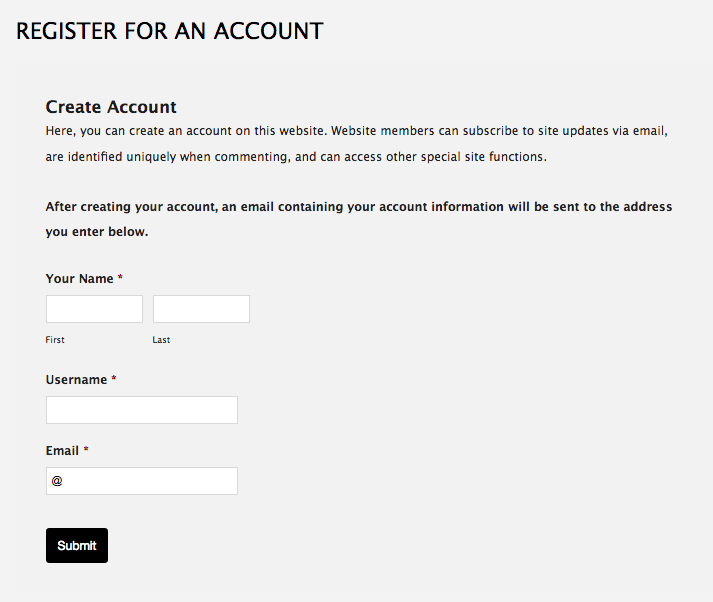 Creating a registration page Squarespace 5
