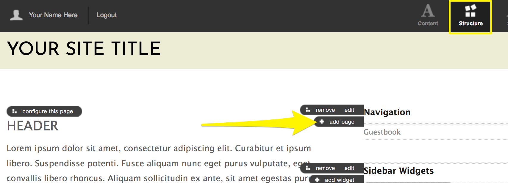 Editing sidebars Squarespace 5