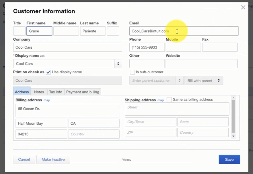 How to Email Sales Invoices in QuickBooks Online 5 Minute Bookkeeping