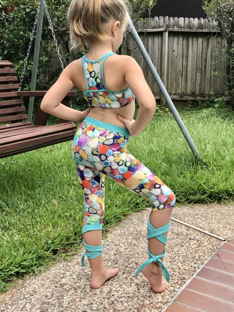 Girls' Tie Bottom Shenanigans Leggings Modification 5 out of 4 Patterns
