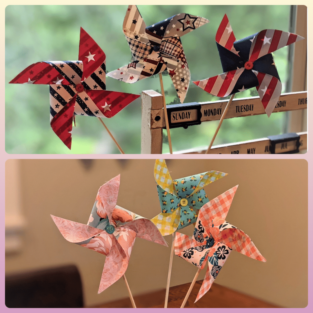 Decorative Fabric Pinwheel DIY 5 out of 4 Patterns