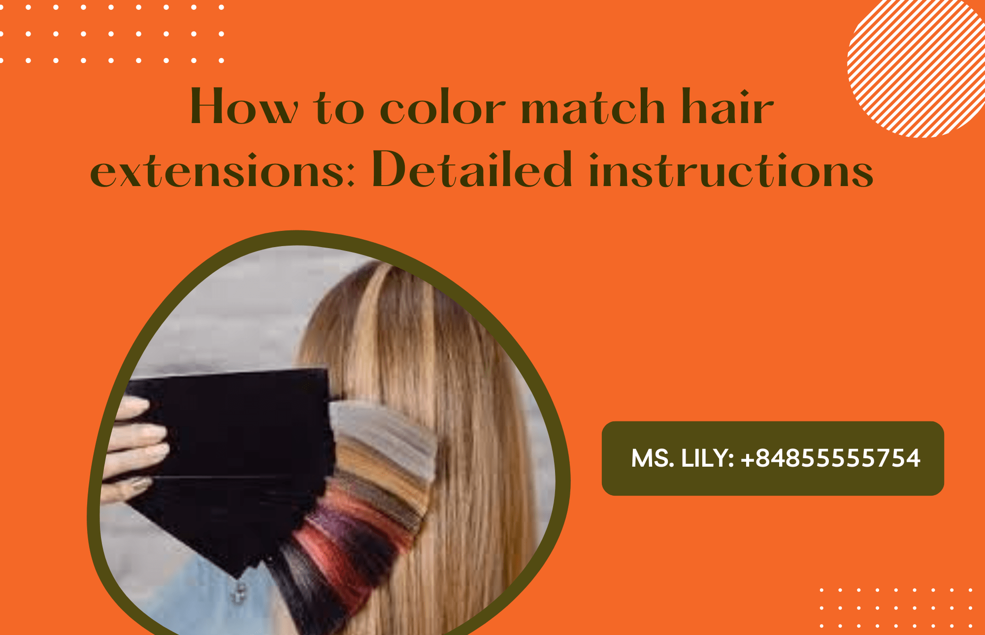 How to color match hair extensions Detailed instructions
