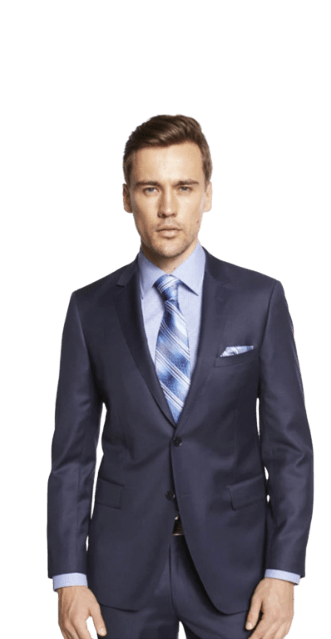Indigo Blue 2piece Suit 5Star Formal By Derks