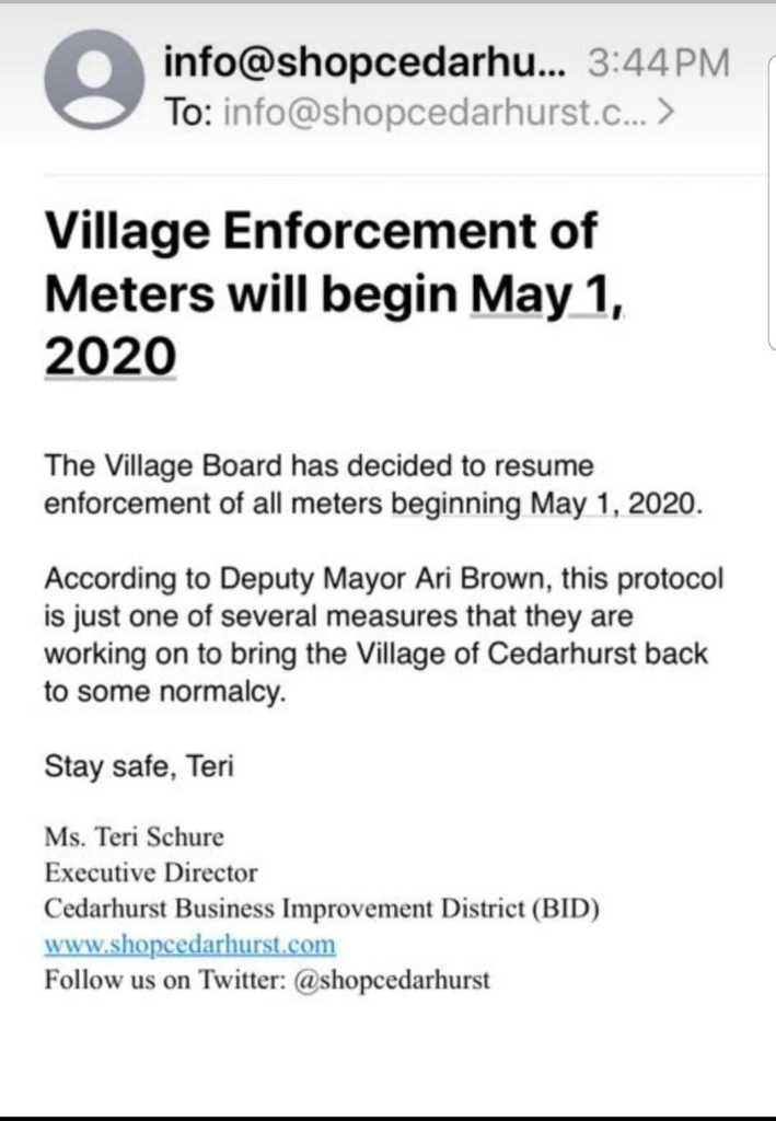 Village of Cedarhurst Decides to "Bring Back Some Normalcy" By
