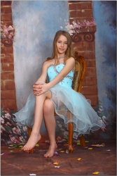 TeenModeling Hanna - Blue Formal Dress - x113