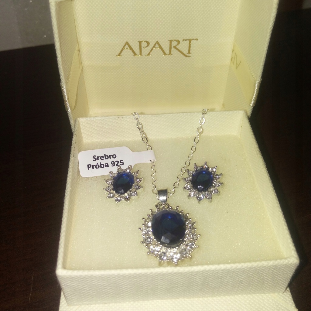 Srebro 925 szafir Apart OKAZJA 7532803679 oficjalne