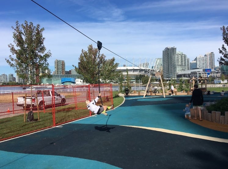 Vancouver's Largest Playground Opens With High Flying Zipline