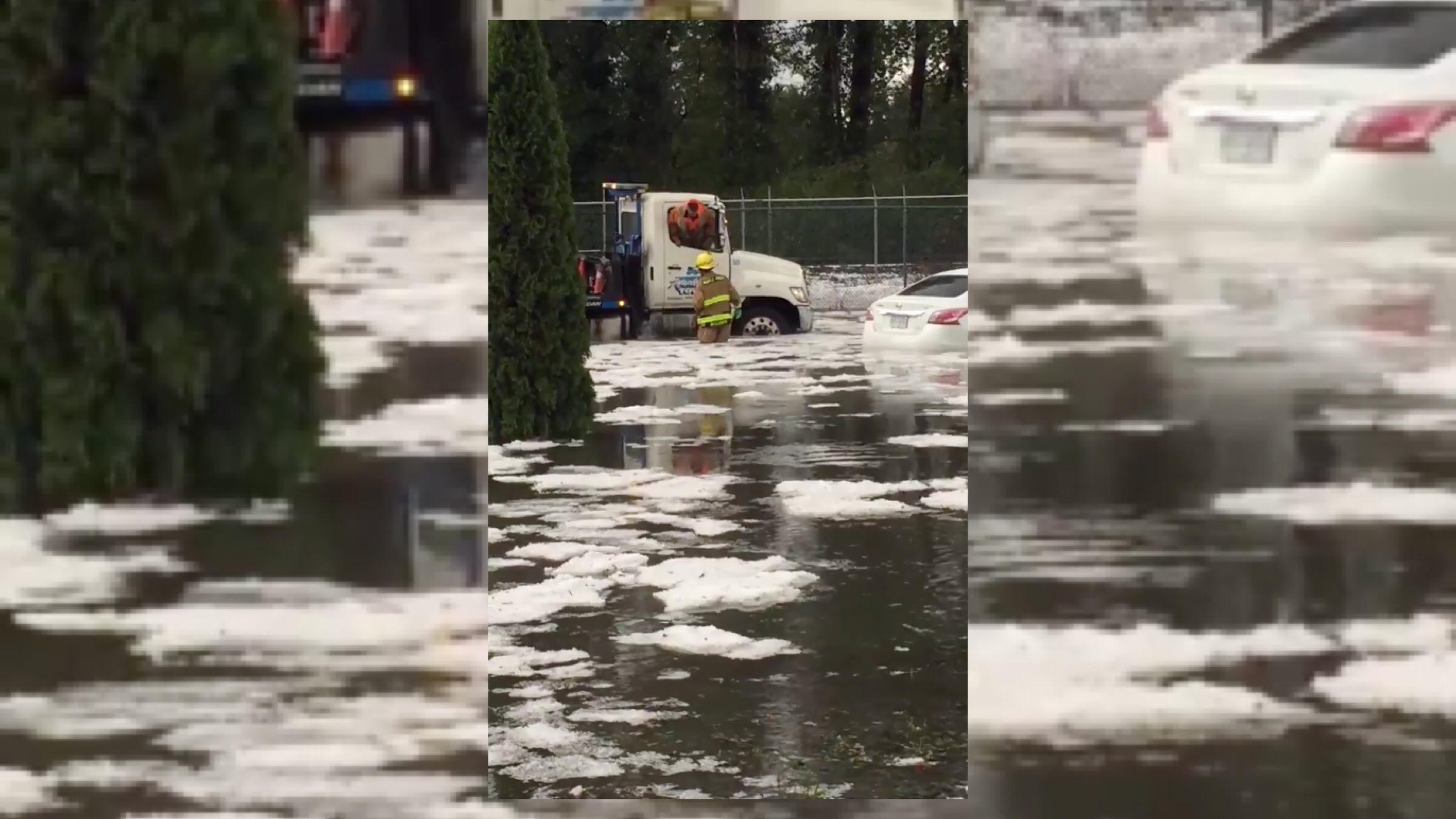 Maple Ridge Hailstorm Creates SnowLike Whiteout (VIDEOS)