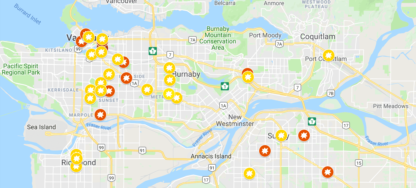 This Map Shows Metro Vancouver’s Most Dangerous Intersections