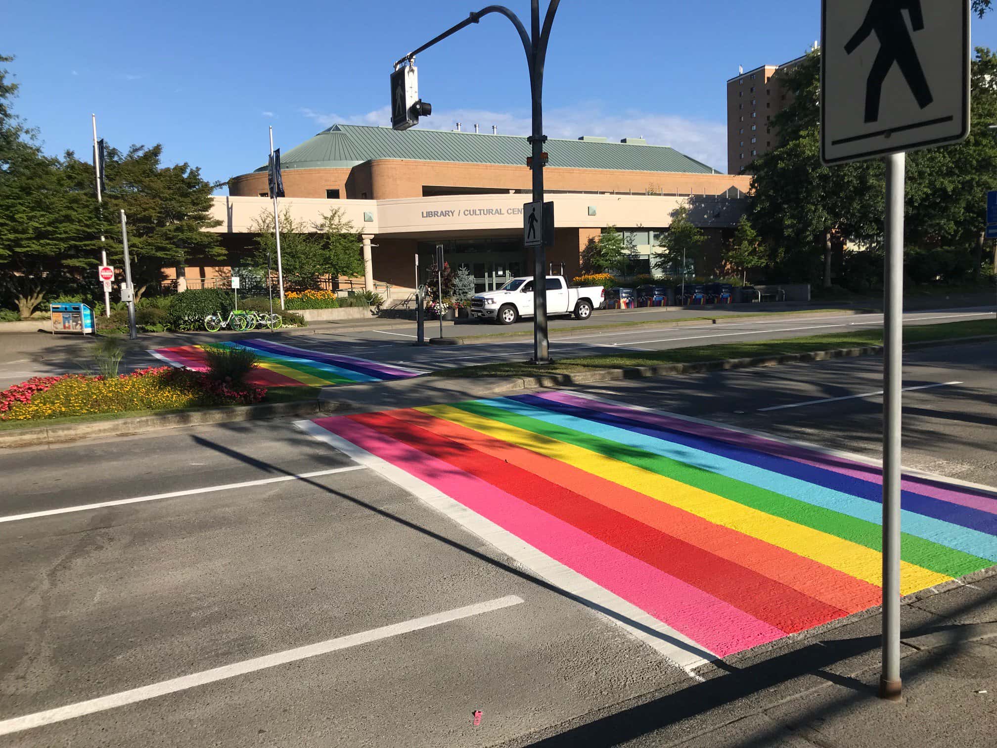 Richmond Reveals Its First Permanent Rainbow Crosswalk (PHOTOS)
