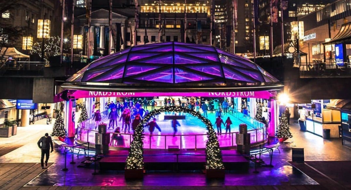 Vancouver's Iconic Robson Square Ice Rink Reopens This Week