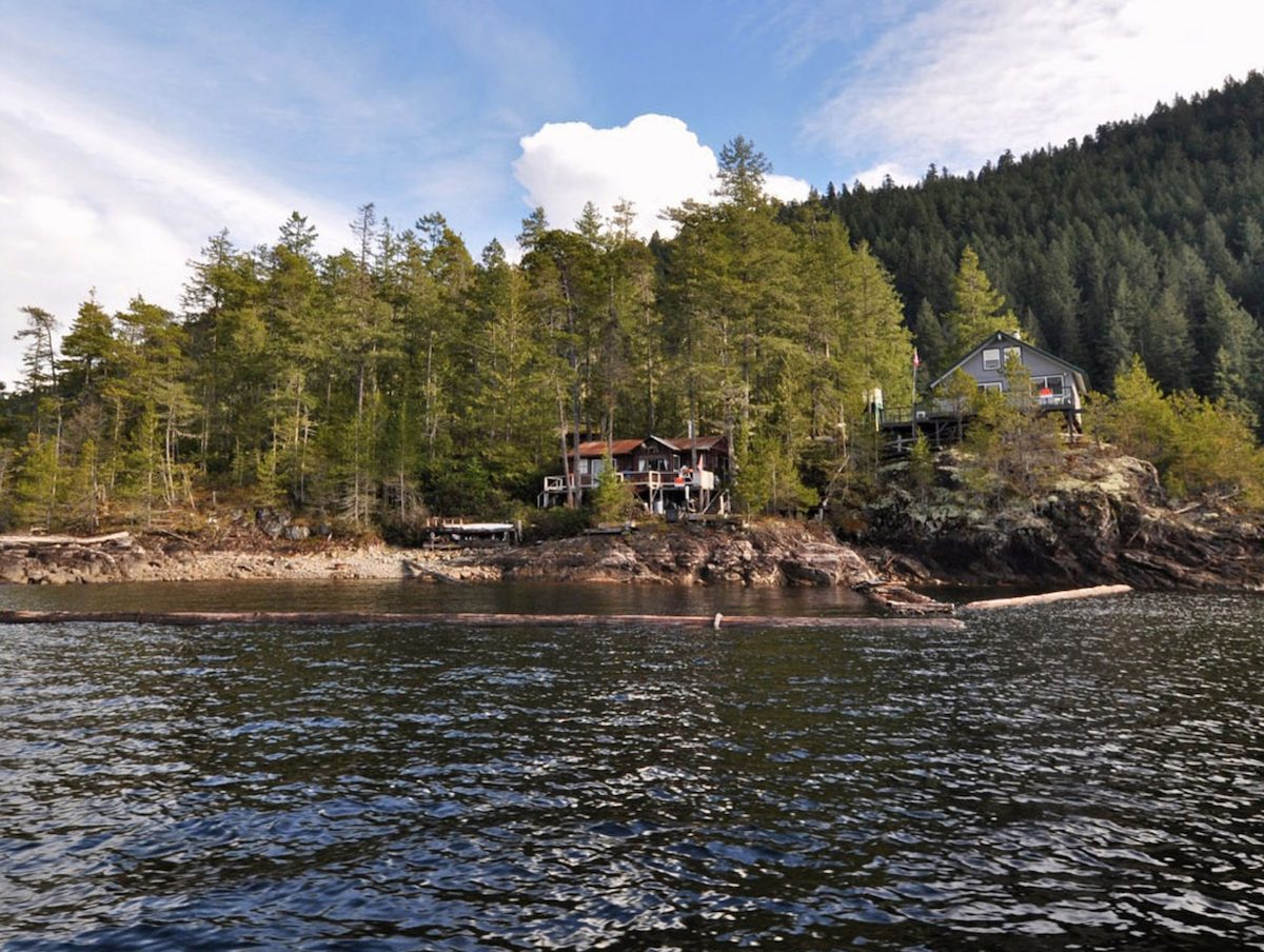 This BC Island With Two Cabins On It Is On Sale For 265,000