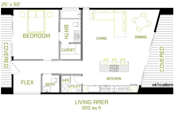 the minimalist Small Modern House Plan 61custom Contemporary & Modern House Plans
