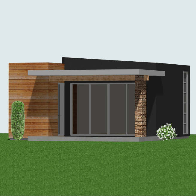 studio400 Tiny Guest House Plan 61custom Contemporary & Modern