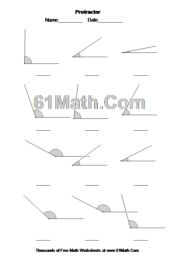 Protractor Create Your Own Math Worksheets