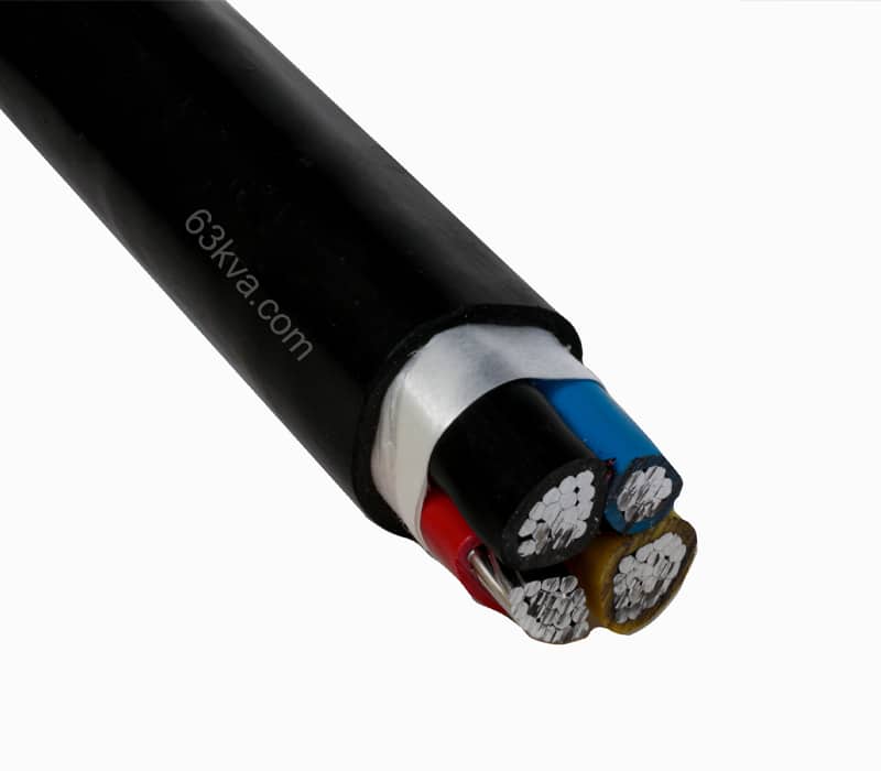 power cable 4 core aluminium armoured 1*70/16xlpc wire 63kva