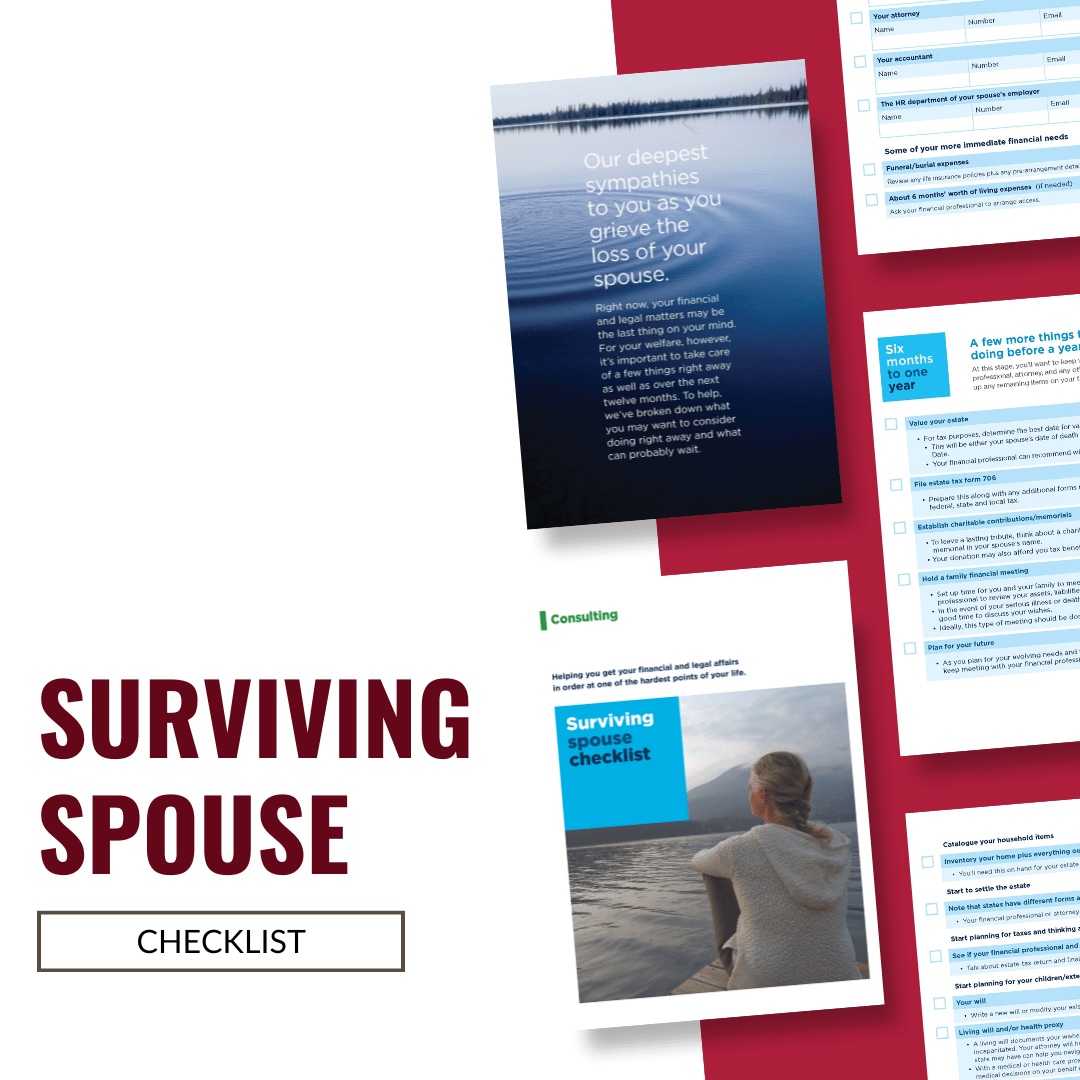 Surviving Spouse Checklist The Advisor's Edge