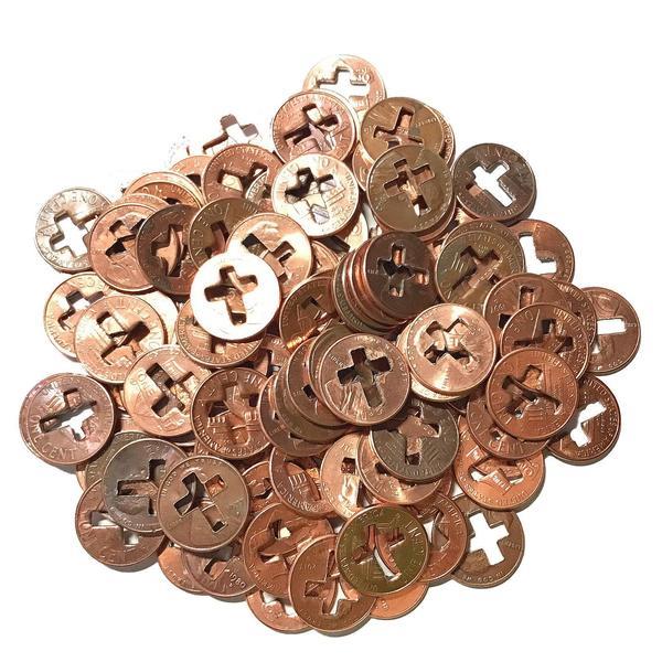 Free Cross Pennies "...He First Loved Us." And Yes, Jesus Loves You