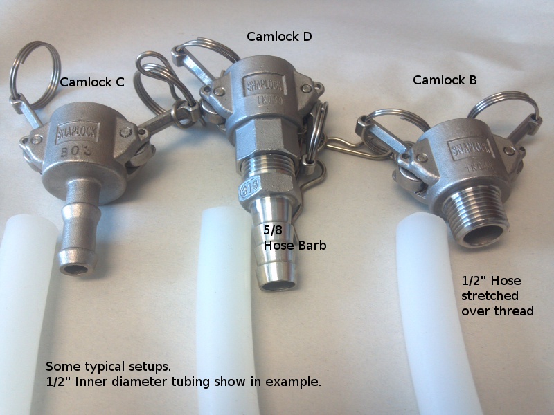 1/2" SS Camlock D style fitting Quick Disconnect