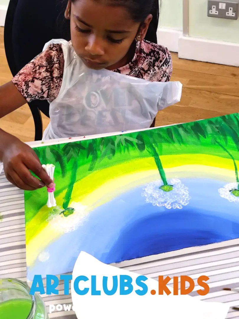 Painting Art Classes for Kids in Sutton Coldfield Acrylic on Canvas