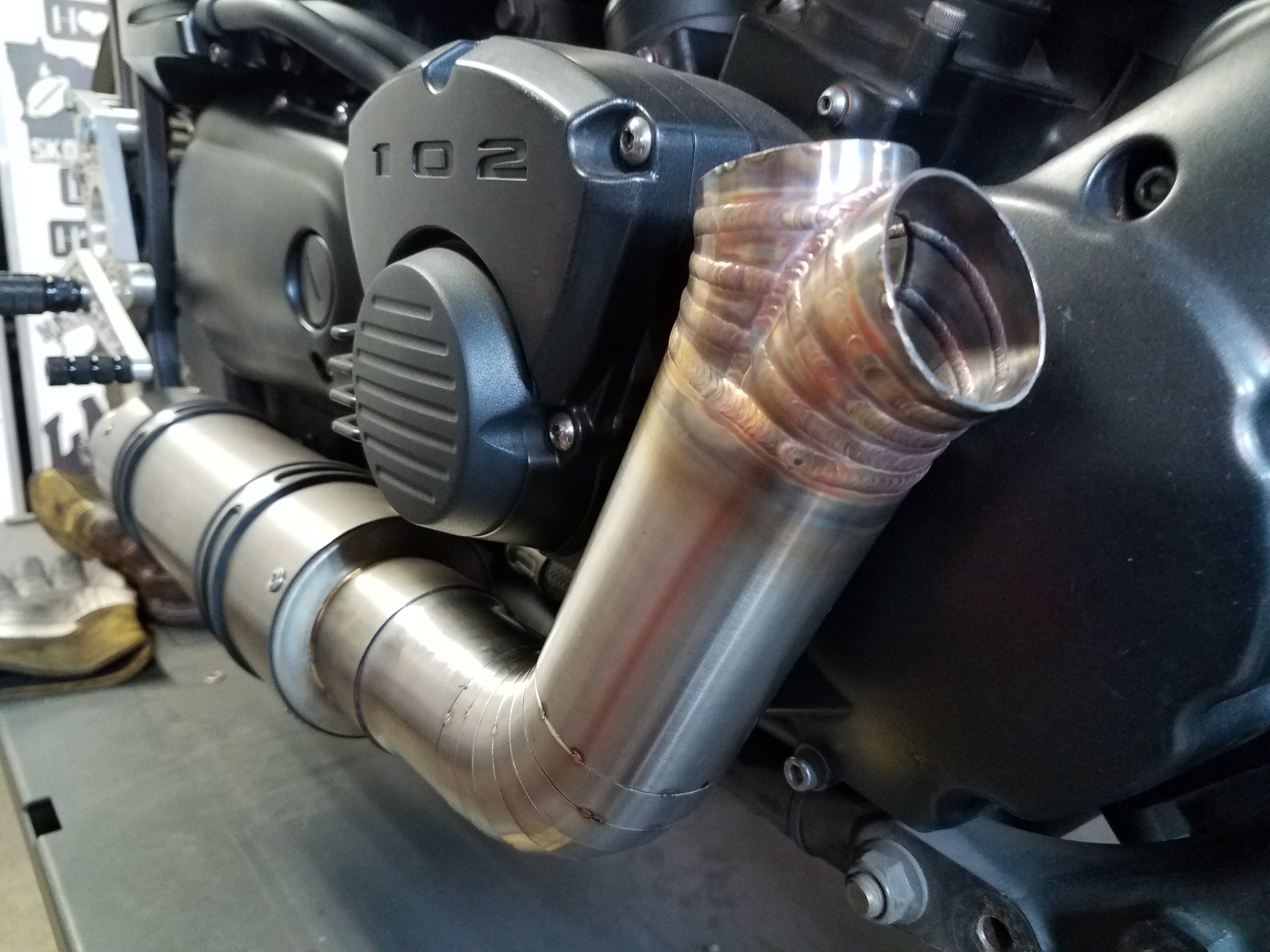 Custom Stainless Steel Exhaust for Yamaha Warrior 1700, lots of pics