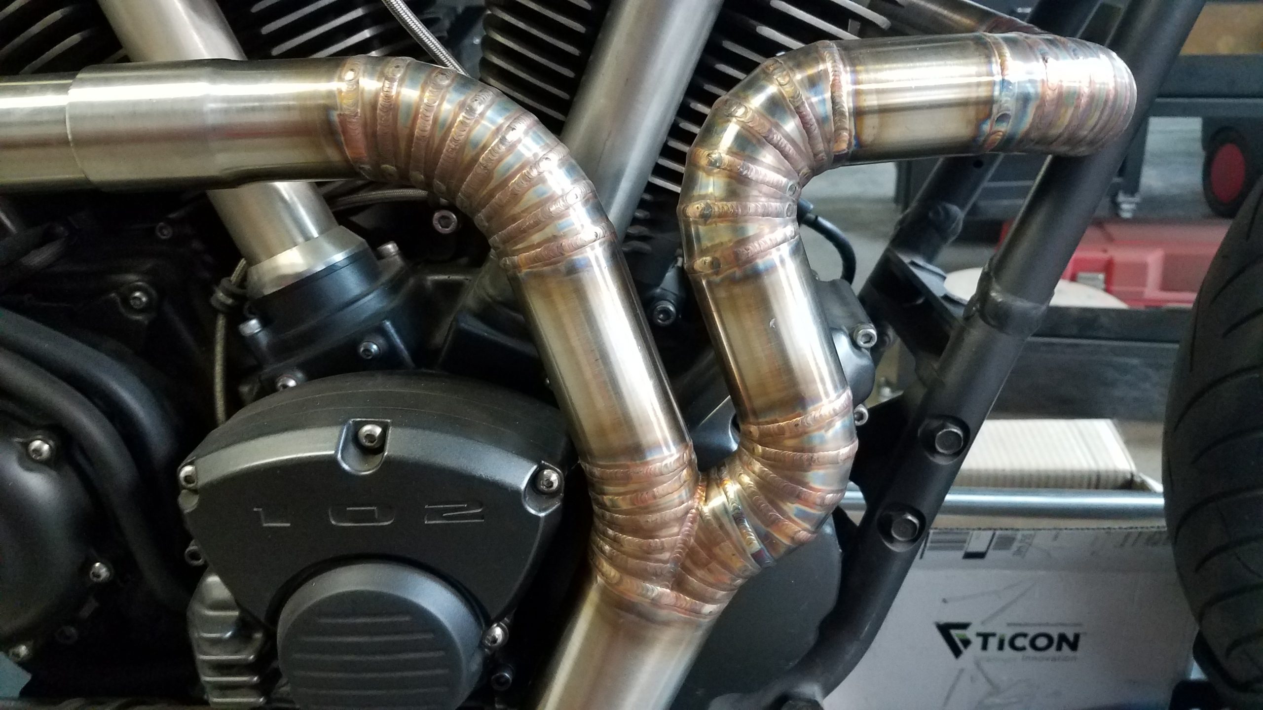 Custom Stainless Steel Exhaust for Yamaha Warrior 1700, lots of pics