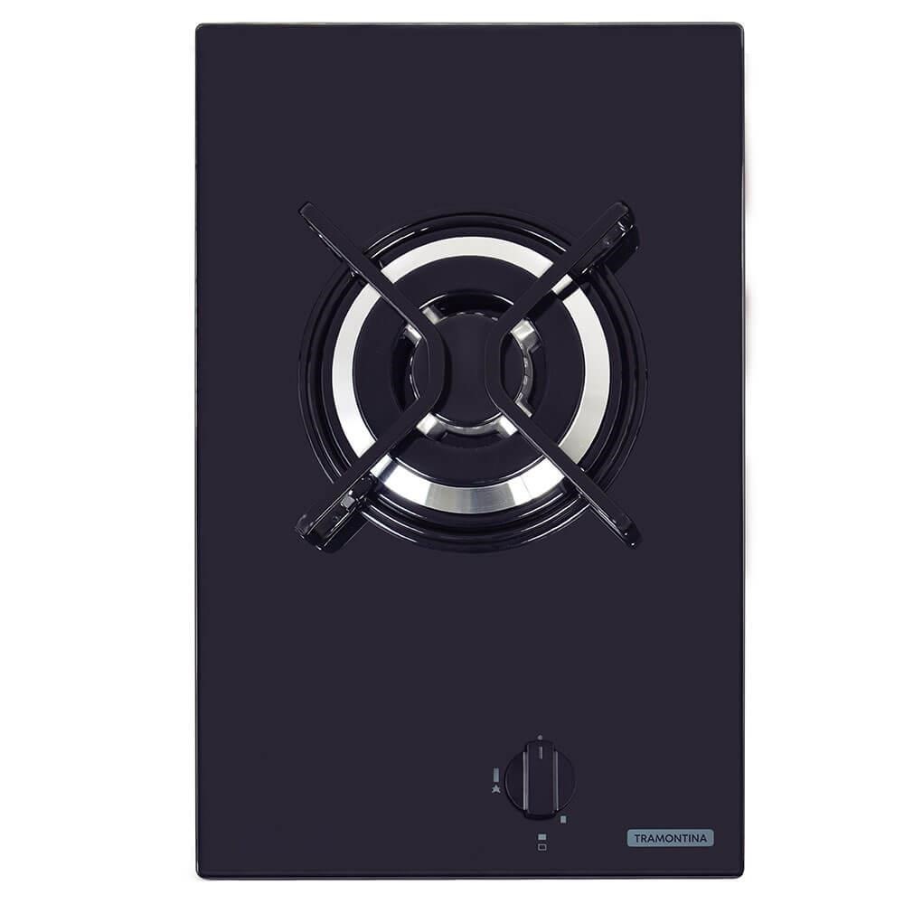 Cooktop a Gás Tramontina 1GG TRI 30 Dominó em Vidro Preto 1 Queimador