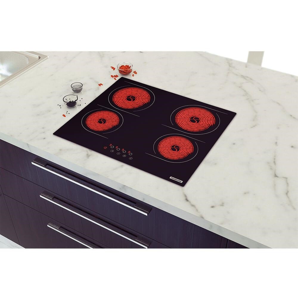 Cooktop Elétrico Tramontina New Square 4EV 60 Vitrocerâmico 4 Bocas e