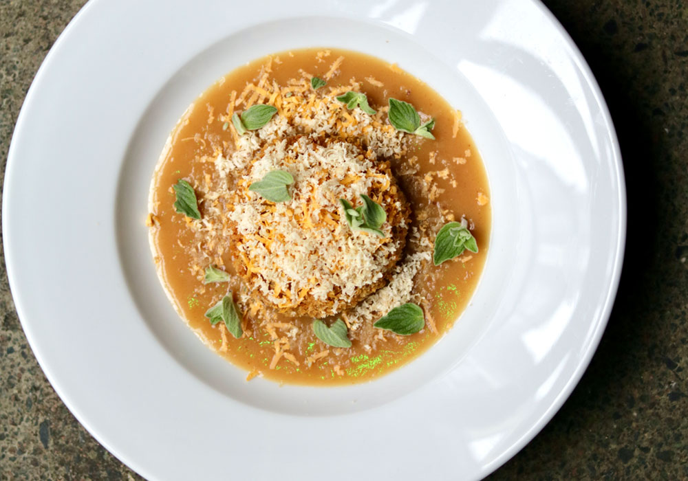 Fried Stuffing with Blue Cheese and Gravy '74Escape