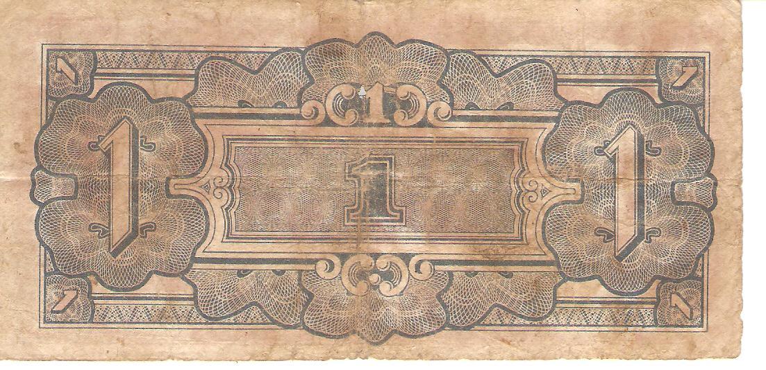 Malaya Japanese Occupation 1 Dollar Prefix Mo (194245) (Johor, end